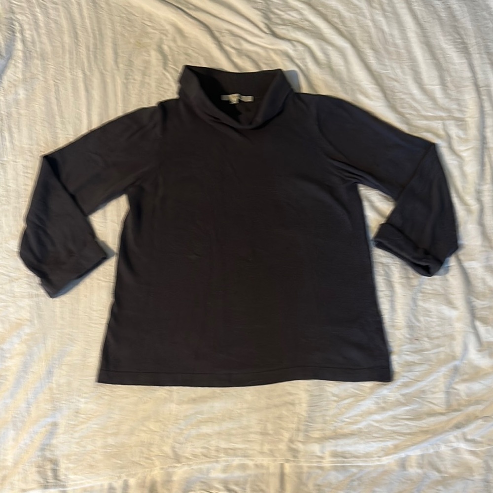 Gray Boden Turtleneck Long Sleeve Top